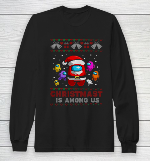 Among Us Game Shirt Christmas Costume Among stars Game Us Funny X mas Gift Long Sleeve T-Shirt