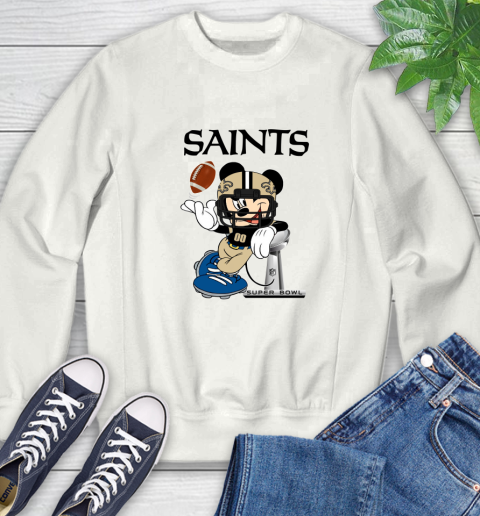 NFL New Orleans Saints Mickey Mouse Disney Super Bowl Football T Shirt Sweatshirt