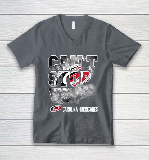 NHL Carolina Hurricanes Hockey Can't Stop Vs V-Neck T-Shirt 4