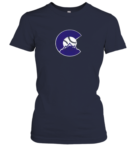 tc1f new colorado rocky mountain baseball sports team ladies t shirt 20 front navy