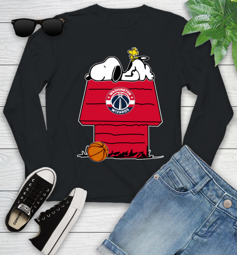 Washington Wizards NBA Basketball Snoopy Woodstock The Peanuts Movie Youth Long Sleeve 2