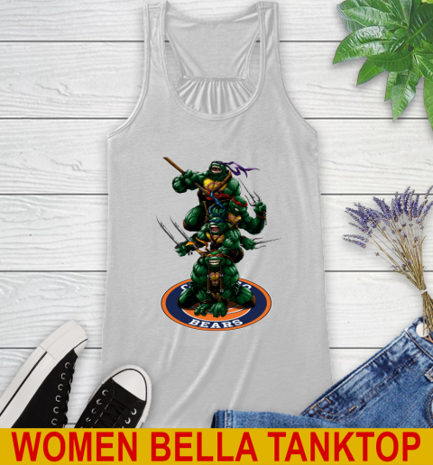 NFL Football Chicago Bears Teenage Mutant Ninja Turtles Shirt Racerback Tank