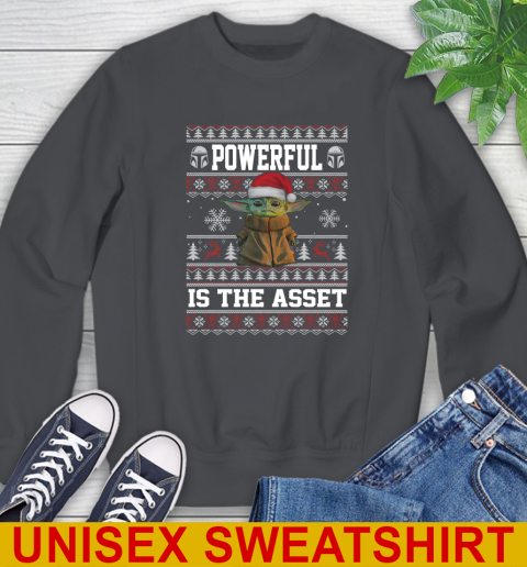 Powerful Is The Asset Baby Yoda Christmas Star Wars Shirts 31