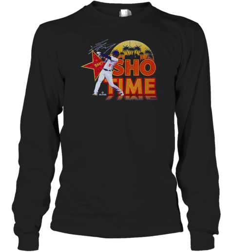 Los Angeles Shohei Ohtani Sho Tme Signature Retro MLB Long Sleeve T-Shirt