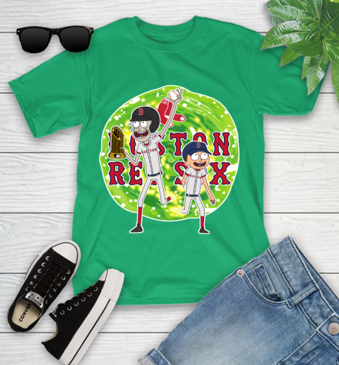 MLB Boston Red Sox Rick And Morty Commissioner's Trophy Baseball Sports Youth T-Shirt 6