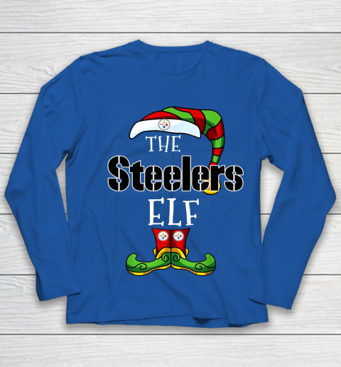 Pittsburgh Steelers Christmas ELF Funny NFL Youth Long Sleeve 7