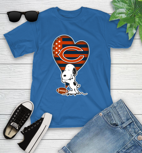 Chicago Bears NFL Football The Peanuts Movie Adorable Snoopy Youth T-Shirt 9