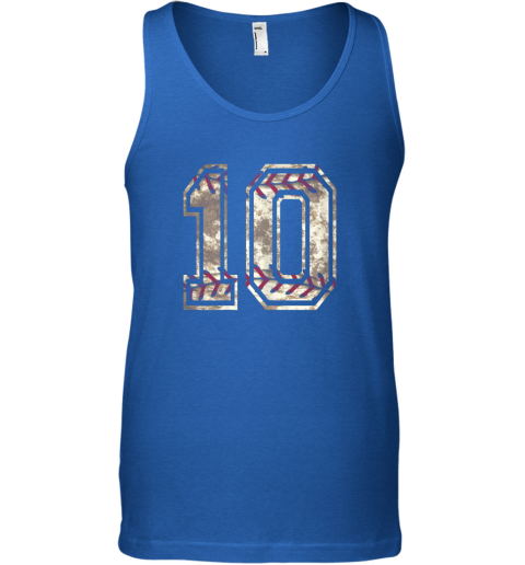 tjtb baseball jersey number 10 vintage distressed unisex tank 17 front royal