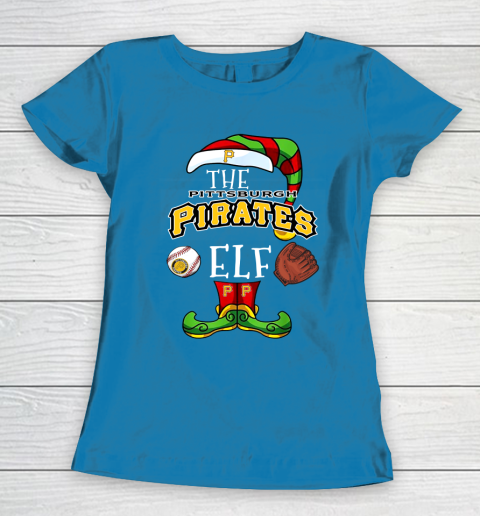 Pittsburgh Pirates Christmas ELF Funny MLB Women's T-Shirt 6