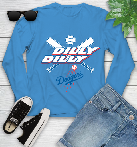 MLB Los Angeles Dodgers Dilly Dilly Baseball Sports Youth Long Sleeve 7