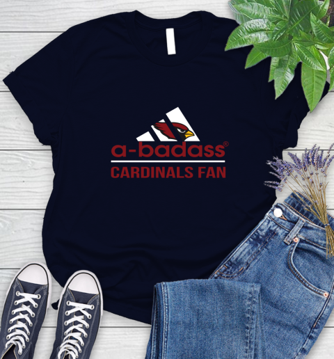 NFL A Badass Arizona Cardinals Fan Adidas Football Sports Women's T-Shirt 2