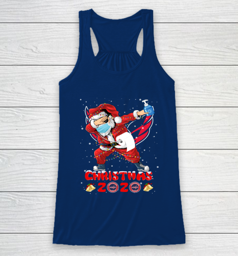 Washington Capitals Funny Santa Claus Dabbing Christmas 2020 NHL Racerback Tank 6