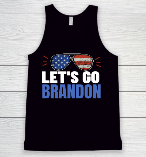 Let's Go Brandon Flag Sunglasses Tank Top