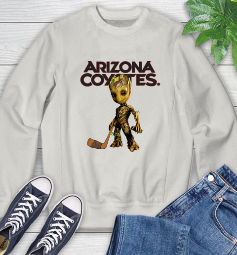 Arizona Coyotes NHL Hockey Groot Marvel Guardians Of The Galaxy Sweatshirt 12