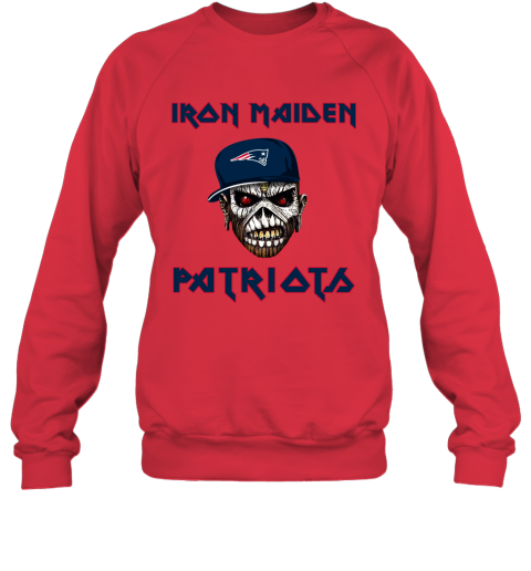 NFL New England Patriots Iron Maiden Rock Band Music Football Sports qszr1r96vnI sweatshirt 35 95 151514 front red