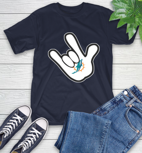 Miami Dolphins NFL Football Mickey Rock Hand Disney T-Shirt 4