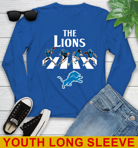 NFL Football Detroit Lions The Beatles Rock Band Shirt Youth Long Sleeve 10