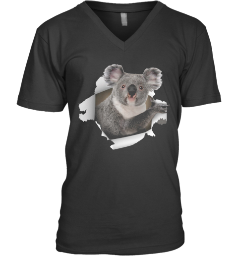 Cute Koala Paper V-Neck T-Shirt