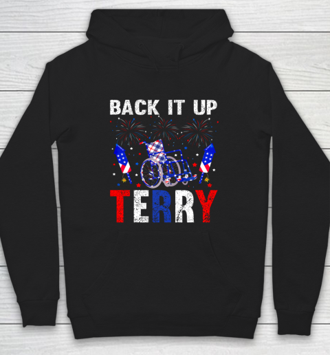 Back It Up Terry 4th Of July Firework American Flag Hoodie