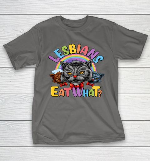 Lesbians Eat What Mug Pussy Cat Funny LGBT Pride T-Shirt 8