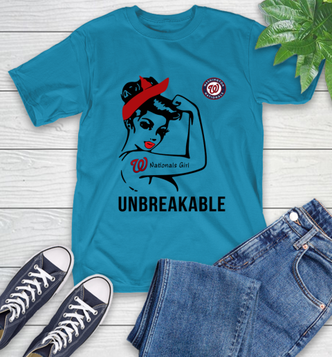 WASHINGTON NATIONALS MLB Toronto Blue Jays Girl Unbreakable Baseball Sports T-Shirt 7
