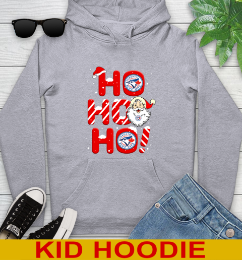 Toronto Blue Jays MLB Baseball Ho Ho Ho Santa Claus Merry Christmas Shirt Youth Hoodie 6