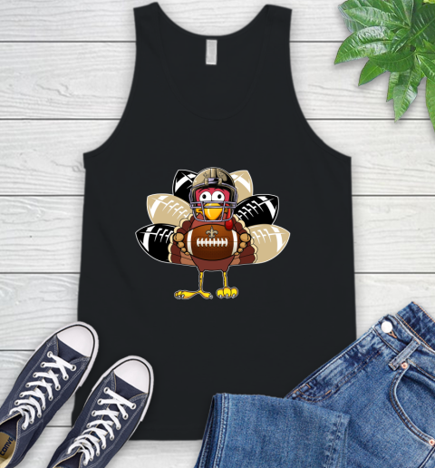 New Orleans Saints Turkey Thanksgiving Day Tank Top 2