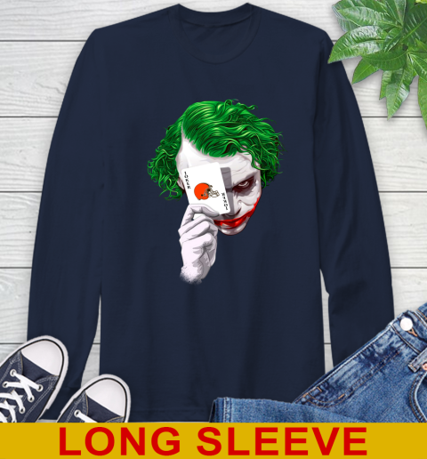 Cleveland Browns NFL Football Joker Card Shirt Long Sleeve T-Shirt 3