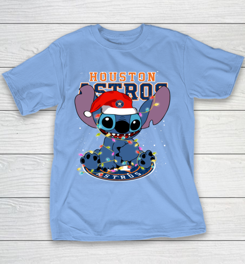Houston Astros MLB noel stitch Baseball Christmas Youth T-Shirt 7