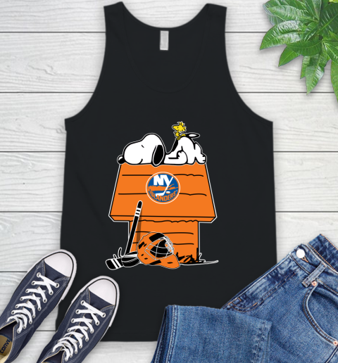 New York Islanders NHL Hockey Snoopy Woodstock The Peanuts Movie (1) Tank Top 2