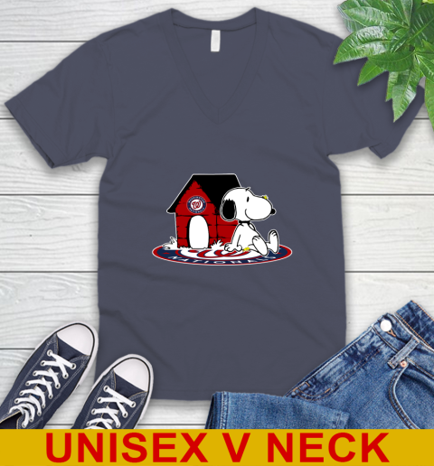 MLB Baseball Washington Nationals Snoopy The Peanuts Movie Shirt V-Neck T-Shirt 8