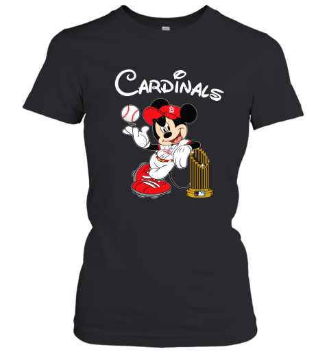 St. Louis Cardinals Mickey Taking The Trophy MLB 2019 Women's T-Shirt