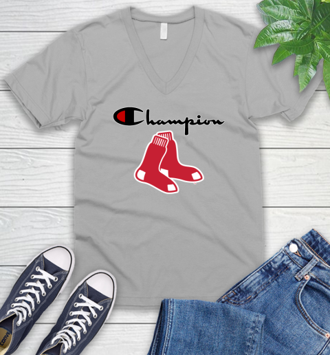 MLB Baseball Boston Red Sox Champion Shirt V-Neck T-Shirt 2