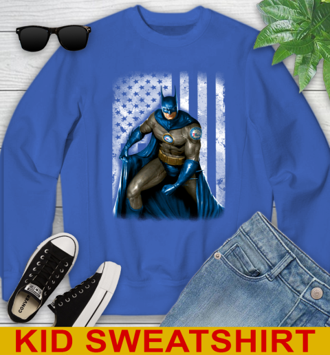 Philadelphia 76ers NBA Basketball Batman DC American Flag Shirt Youth Sweatshirt 6