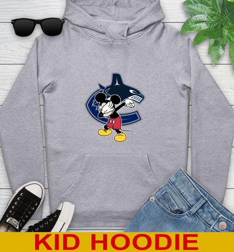 Vancouver Canucks NHL Hockey Dabbing Mickey Disney Sports Youth Hoodie 6