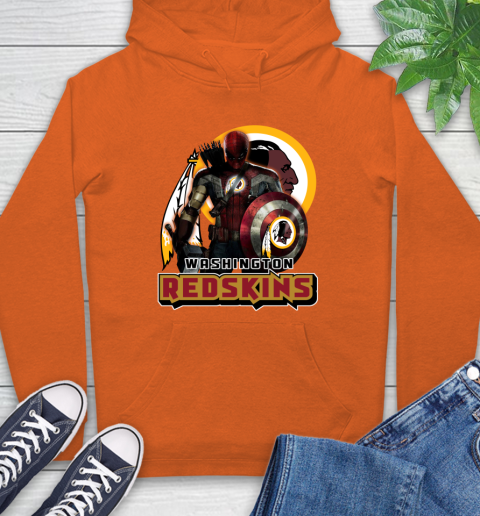 NFL Captain America Thor Spider Man Hawkeye Avengers Endgame Football Washington Redskins Hoodie 5