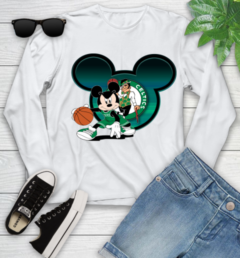 NBA Boston Celtics Mickey Mouse Disney Basketball Youth Long Sleeve