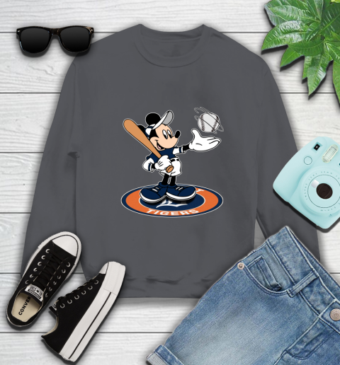 MLB Baseball Detroit Tigers Cheerful Mickey Disney Shirt Sweatshirt 6