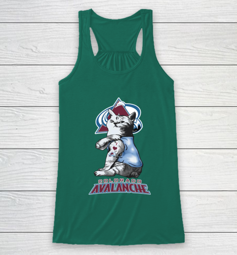 NHL My Cat Loves Colorado Avalanche Hockey Racerback Tank 5