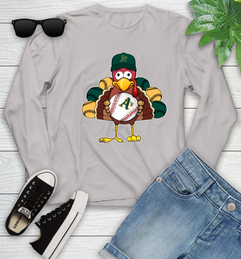 Oakland Athletics Turkey thanksgiving Youth Long Sleeve 12