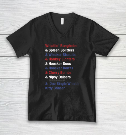 Whistlin' Bungholes & Cherry Bombs Joe Dirt Fireworks V-Neck T-Shirt