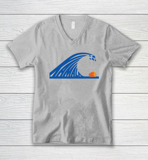 Blue Wave For Kamala Harris Trump Funny V-Neck T-Shirt 2