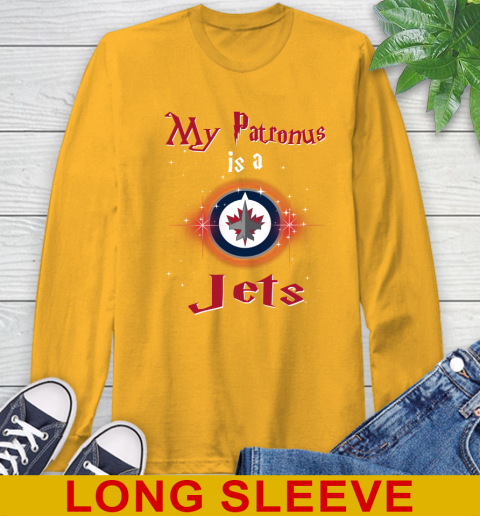 NHL Hockey Harry Potter My Patronus Is A Winnipeg Jets Long Sleeve T-Shirt 2