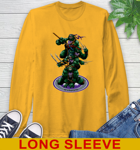 NBA Basketball Sacramento Kings Teenage Mutant Ninja Turtles Shirt Long Sleeve T-Shirt 3