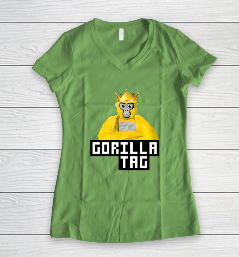 Gorilla Tag Party Time Women's V-Neck T-Shirt 4