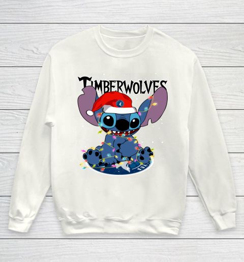 Minnesota Timberwolves NBA noel stitch Basketball Christmas Youth Sweatshirt