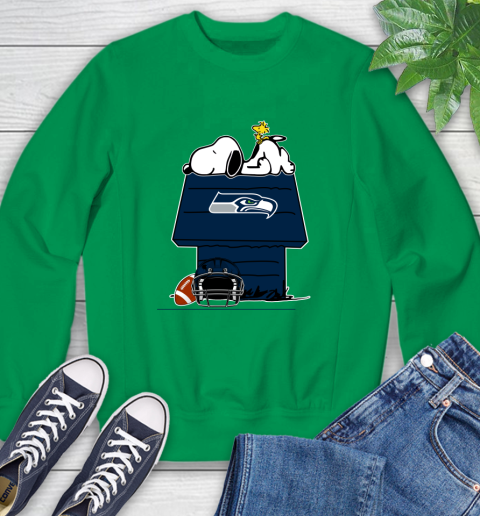 Seattle Seahawks NFL Football Snoopy Woodstock The Peanuts Movie Sweatshirt 6