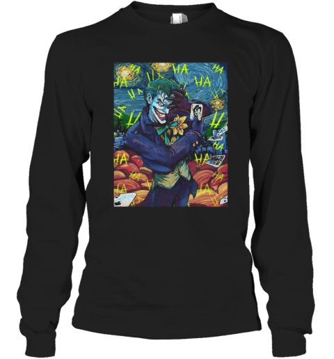 Dc Comics The Joker Starry Night Style Portrait Long Sleeve T-Shirt