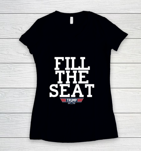 FILL THE SEAT TRUMP 2020 Women's V-Neck T-Shirt