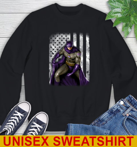 Sacramento Kings NBA Basketball Batman DC American Flag Shirt Sweatshirt